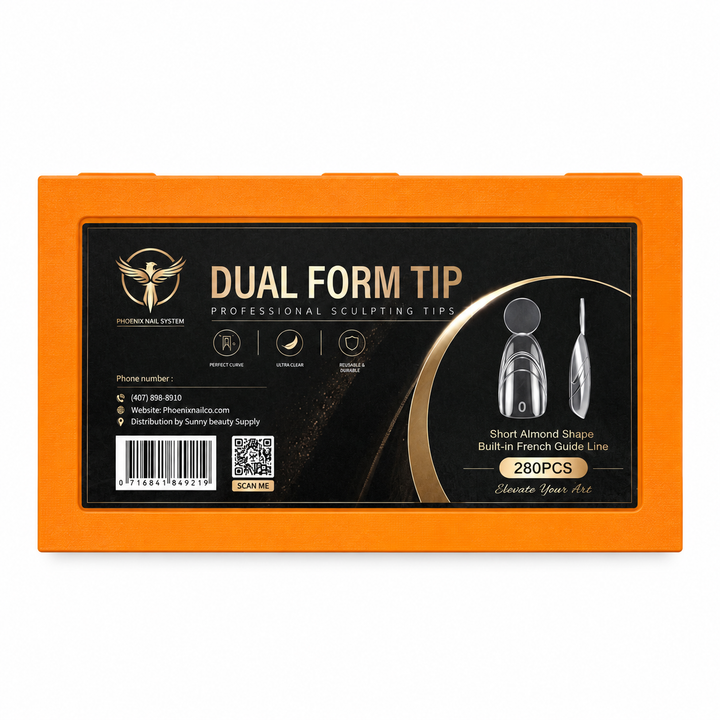 Phoenix Dual Forms tips - Short Almond Shape - 14 sizes 280pcs/box - 