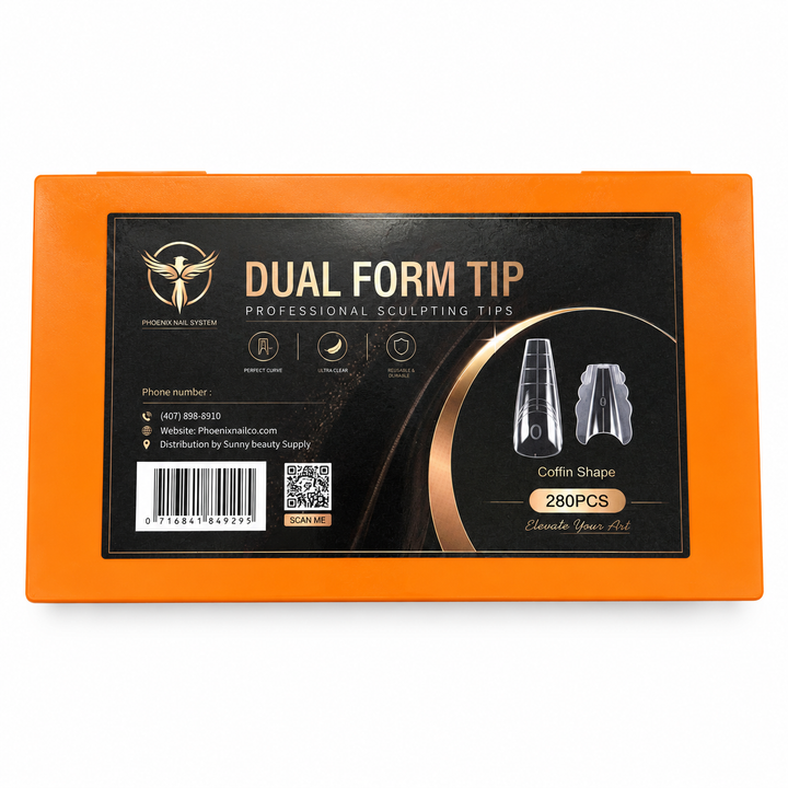 Phoenix Sandwich Dual Forms tips - Coffin Shape - 14 sizes 280pcs/box - 