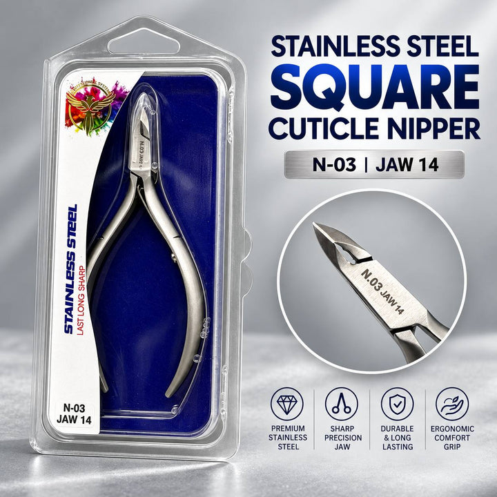 Phoenix Stainless Steel Square Cuticle Nipper N-03