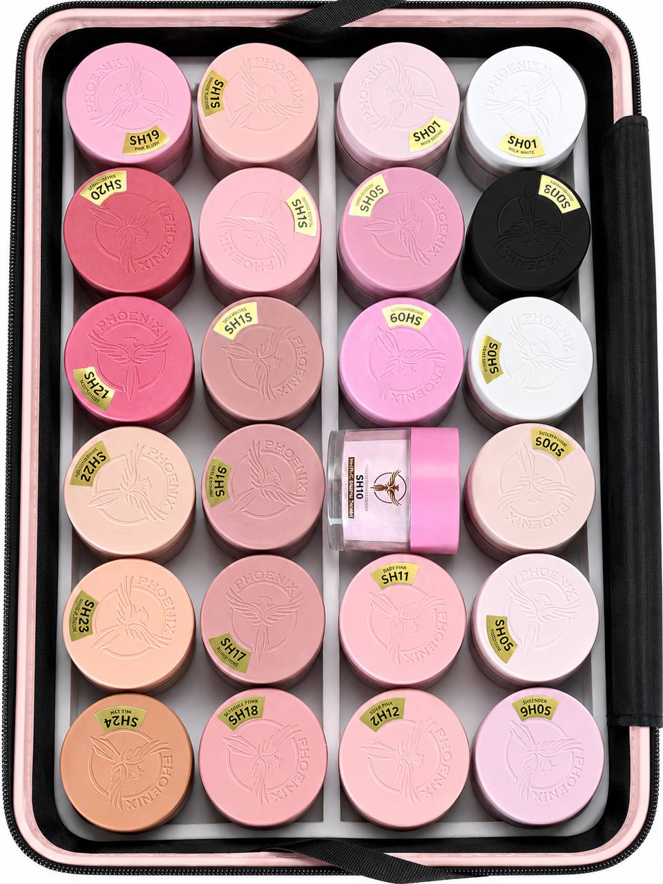 Phoenix SHEER Dip &amp; Acrylic Powder Collection 24 Colors - Free 1 Color Book + Vali - FREE Acrylic Brush PHOENIX  - LIMITED TIME ONLY