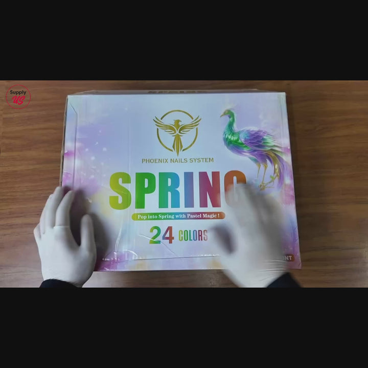 [PRE-ORDER] Phoenix Spring Gel Collection 24 Colors - Free Extra 24 Gels + 1 Color Book + Vali - FREE Mica Holder Rack - LIMITED TIME ONLY